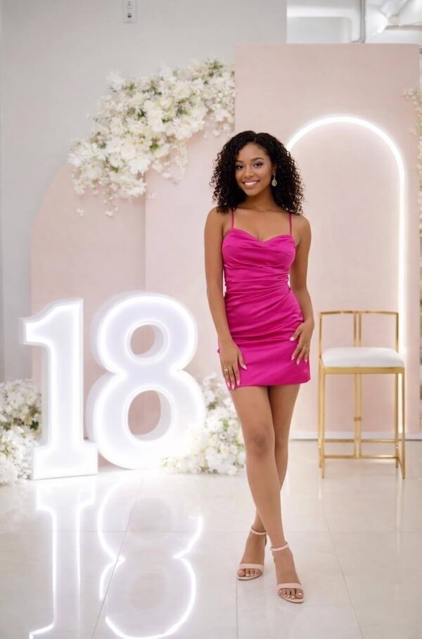 Elegant Floral Birthday Backdrop Photoshoot