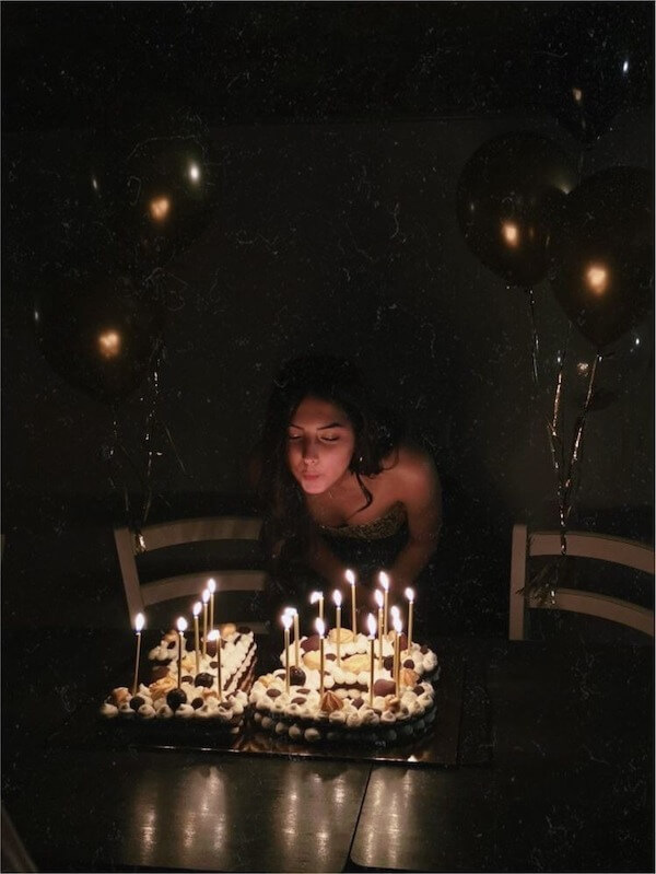 Candlelit Cake Birthday Wish Photoshoot