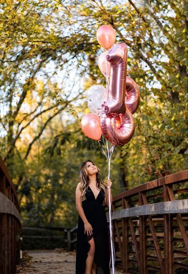 Rose Gold Bridge Balloon Photoshoot