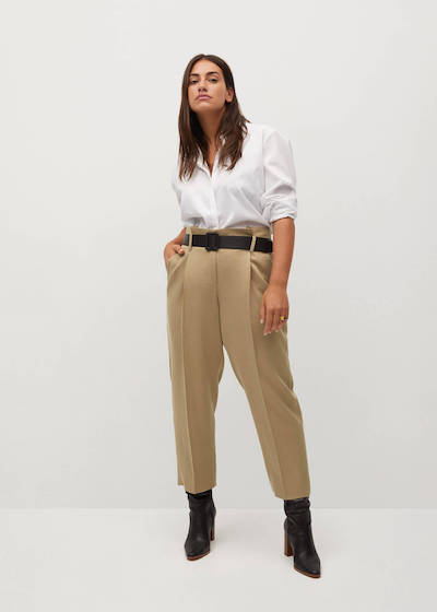 khaki pants outfit mango
