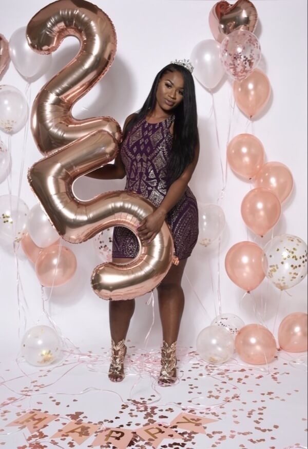 Rose Gold Balloons Birthday Photoshoot