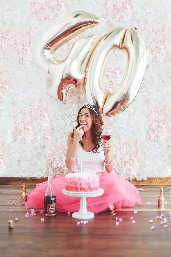 Pink Tutu and Cake Birthday Celebration Photoshoot