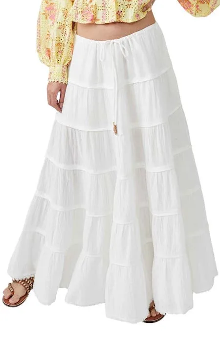 summer vacation outfits for beach and island white maxi skirt