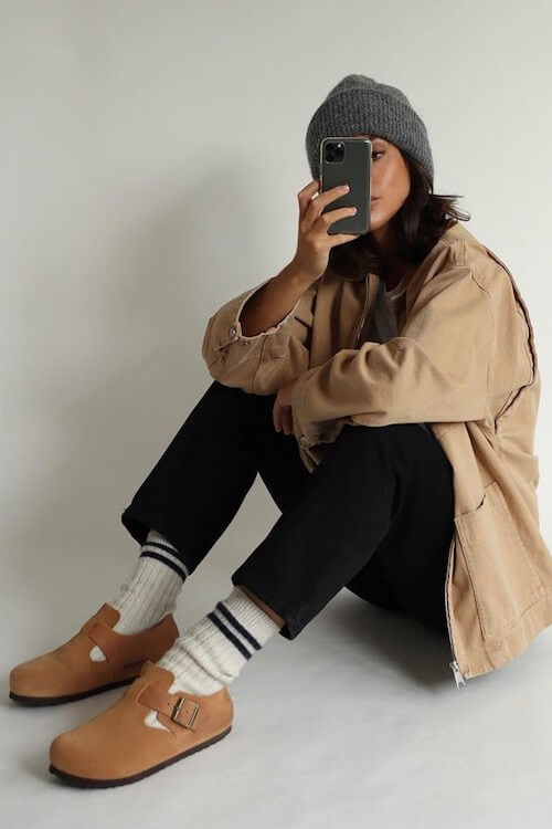 Birkenstock clogs outfit