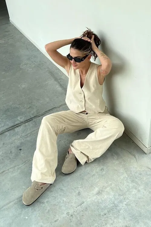 Birkenstock clogs outfit