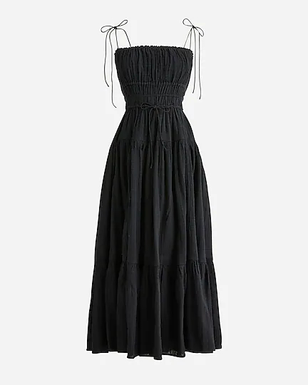 Italian summer outfit black maxi dress