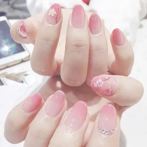 Chinese Floral Nail Ideas