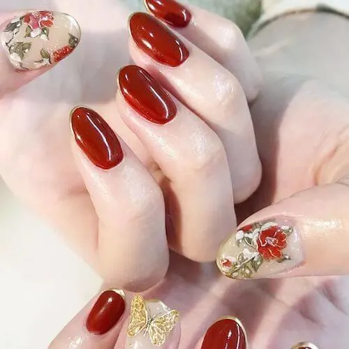 Red Chinese Nails