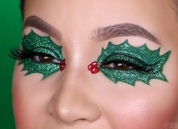 Holly Leaf Eye Makeup