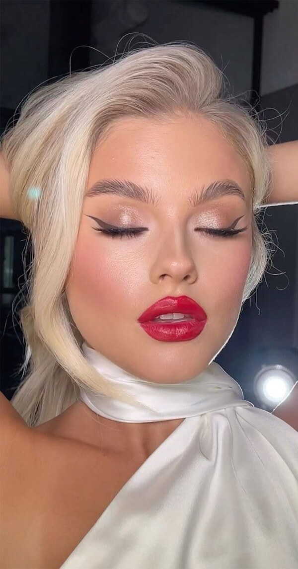 Old Hollywood Red Lip Glam