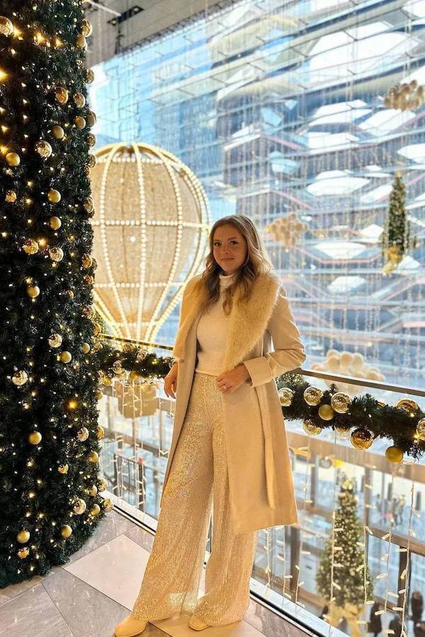 Elegant Winter White Monochrome Outfit