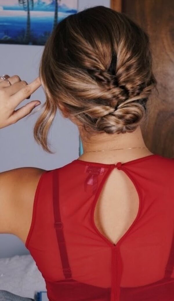 Twisted Low Braided Bun