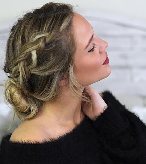Romantic Braided Low Bun