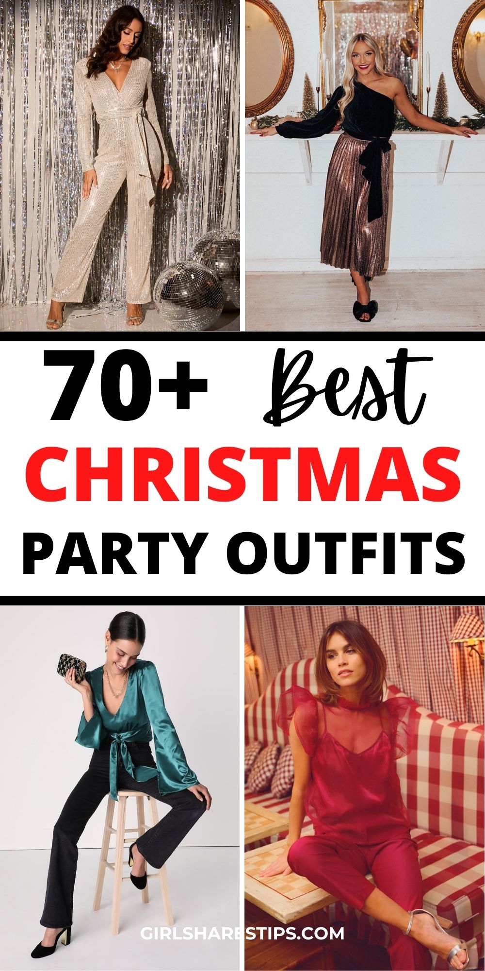best Christmas party outfits collage