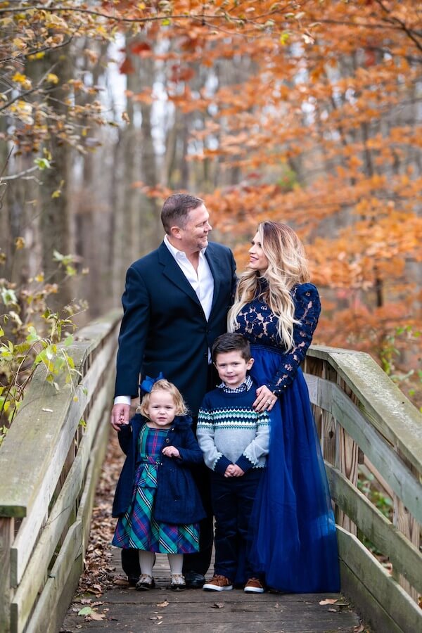 Christmas Family Outfits in Navy Blue