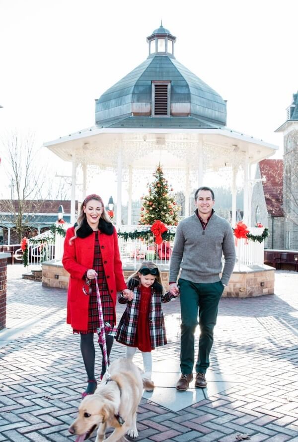 Red and Plaid Coordinated Christmas Outfits
