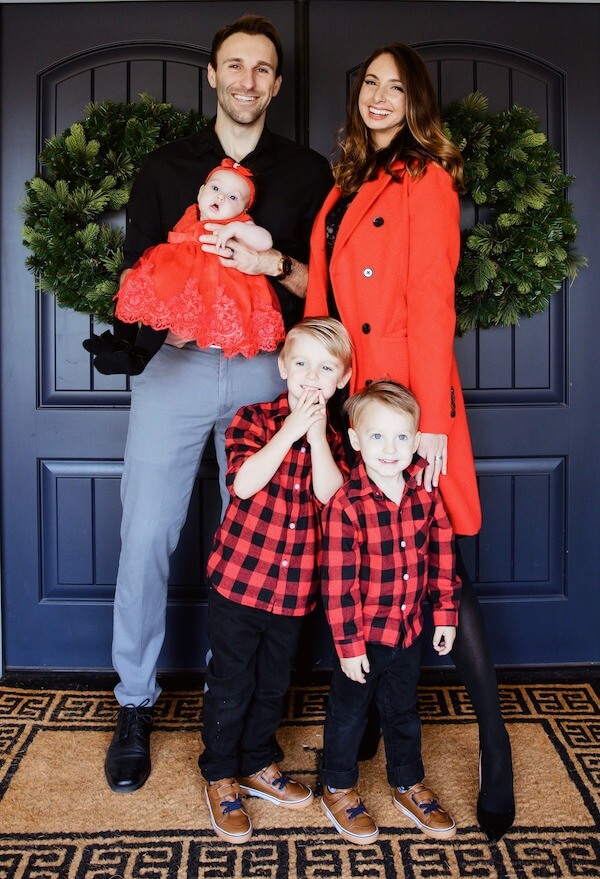 Classic Red and Plaid Family Outfits