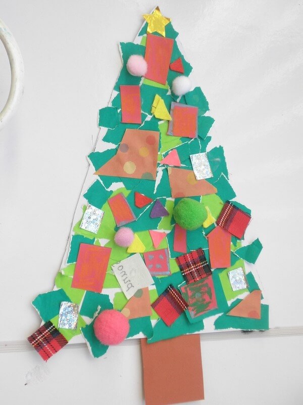 Kids' Collage Christmas Tree