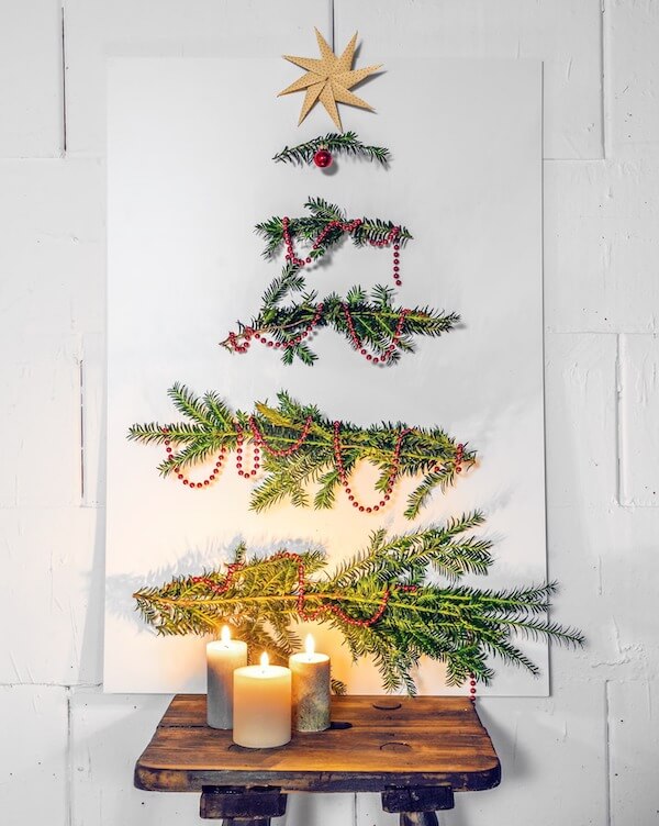 Evergreen Branches Wall Art Tree