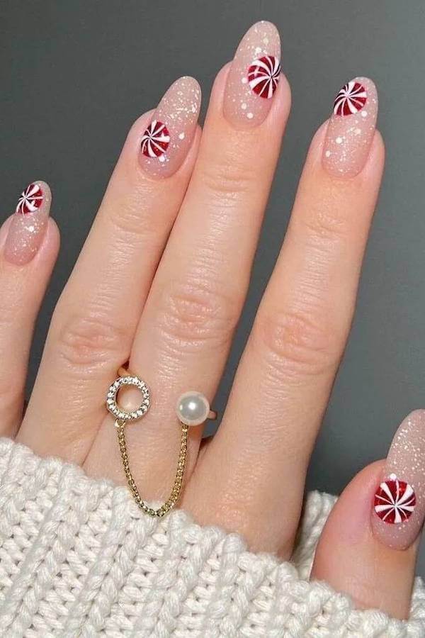 Peppermint Candy Nails