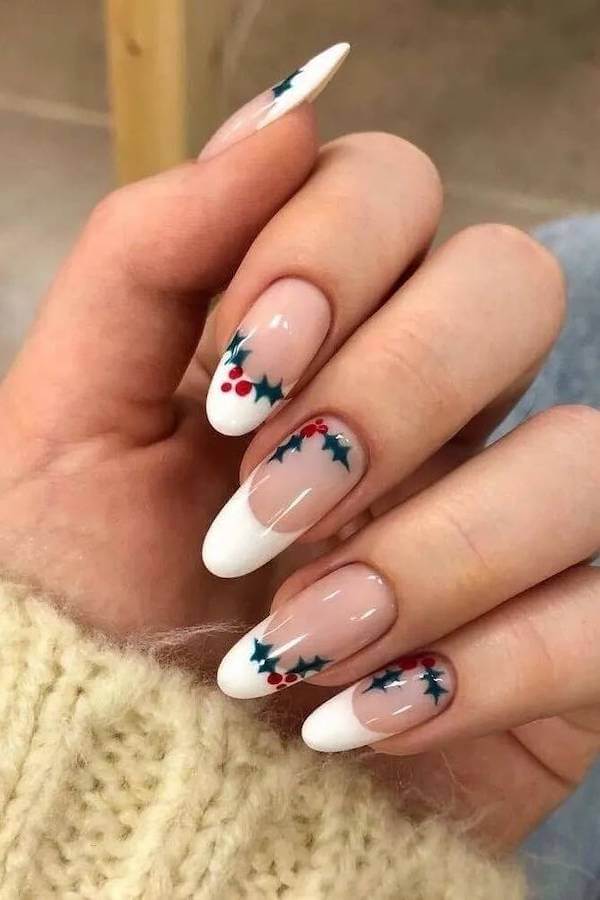 Holly French Tip Nails
