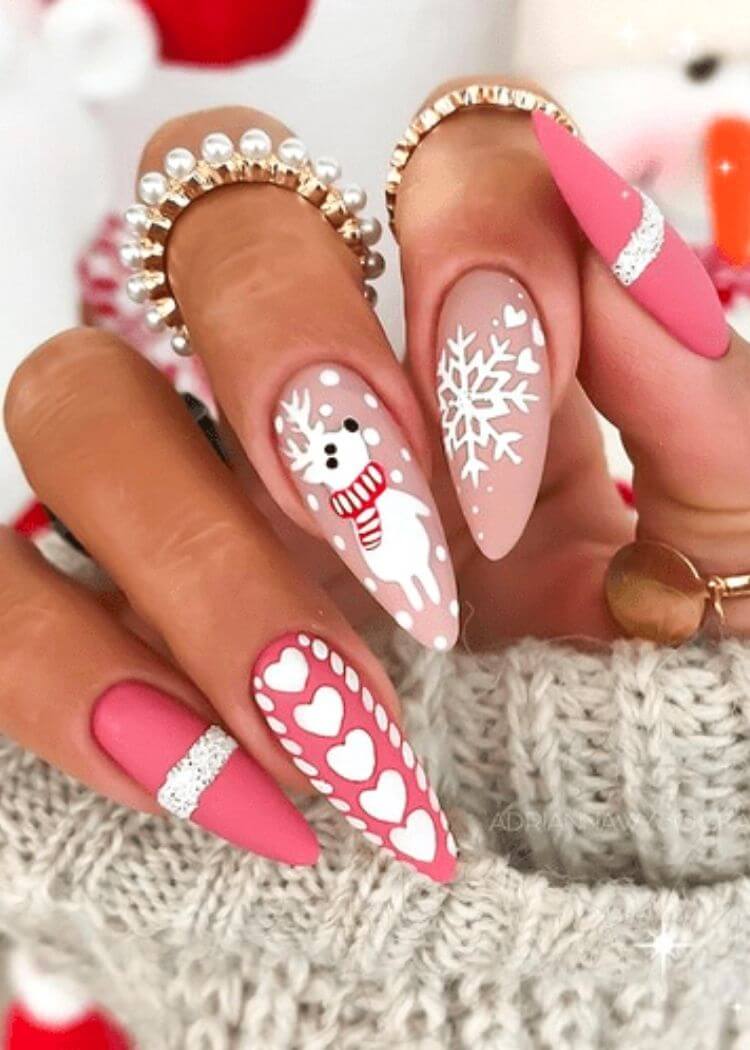 87 Festive Cute Christmas Nails & Holiday Nails [2024] You Should ...