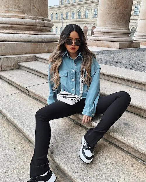 Casual denim deals jacket outfits