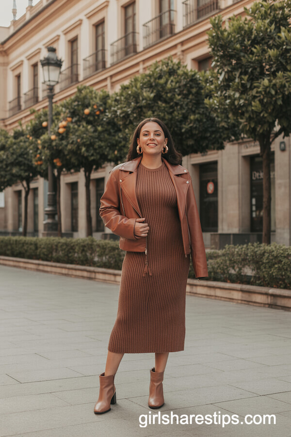 Seville Rust Knit Dress