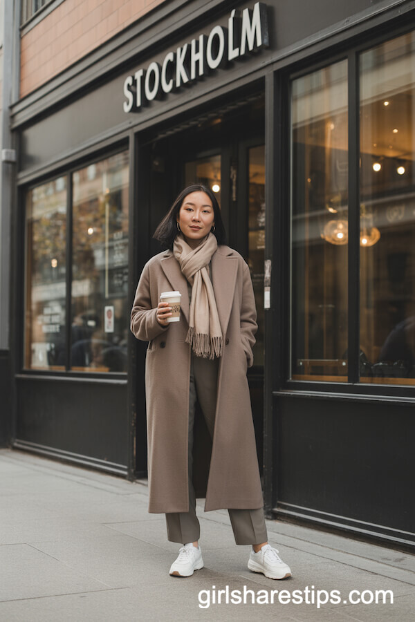 Stockholm Neutral Wool Coat