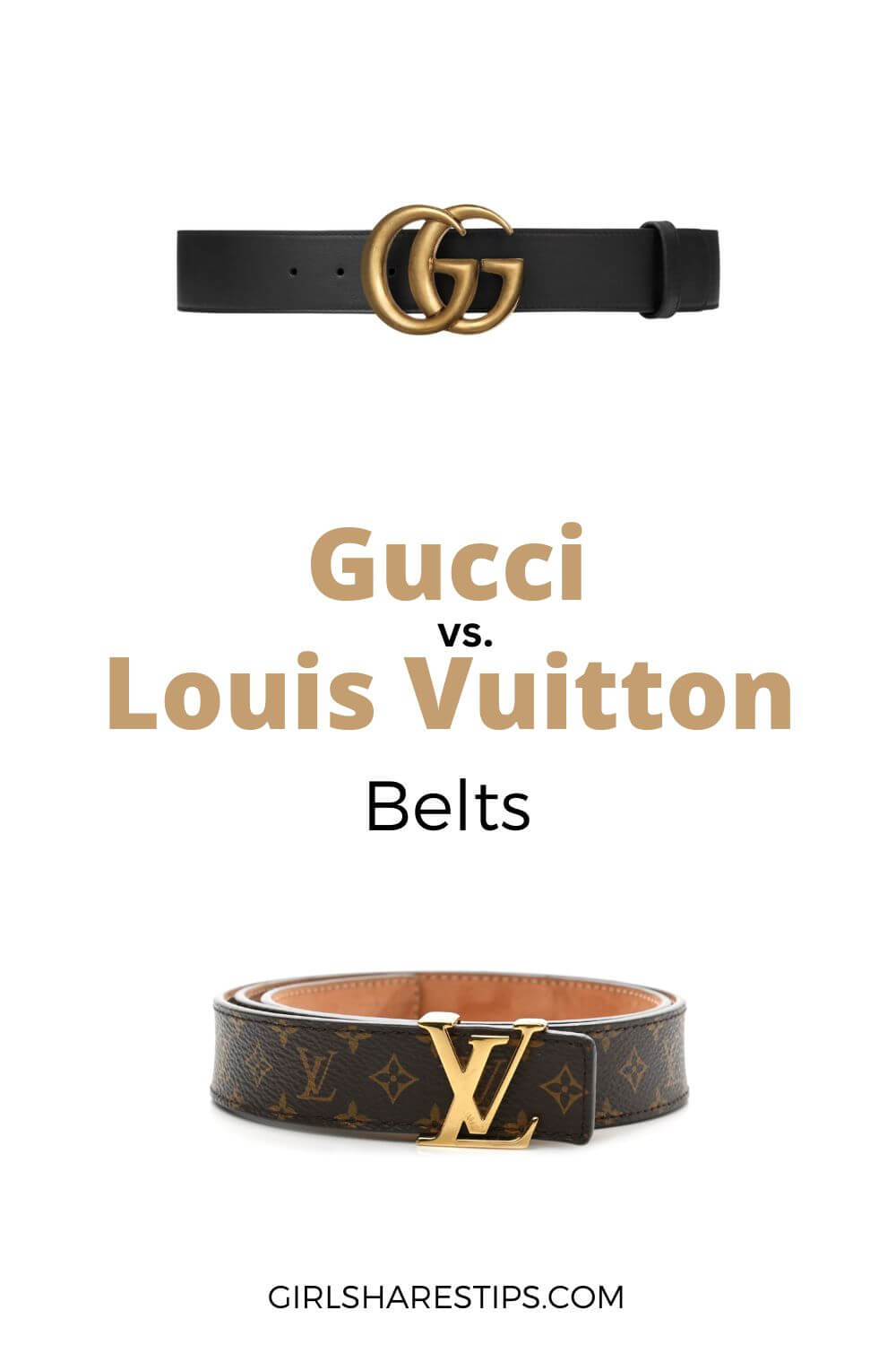 Gucci vs Louis Vuitton belt