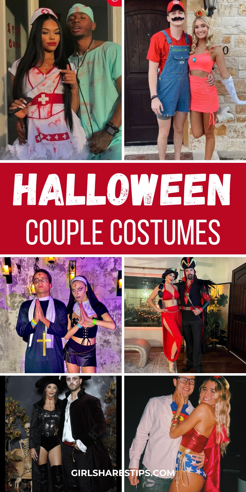 Halloween costumes for couples collage