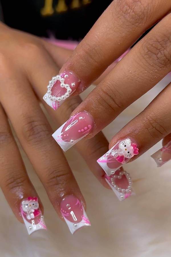 Hello Kitty nails