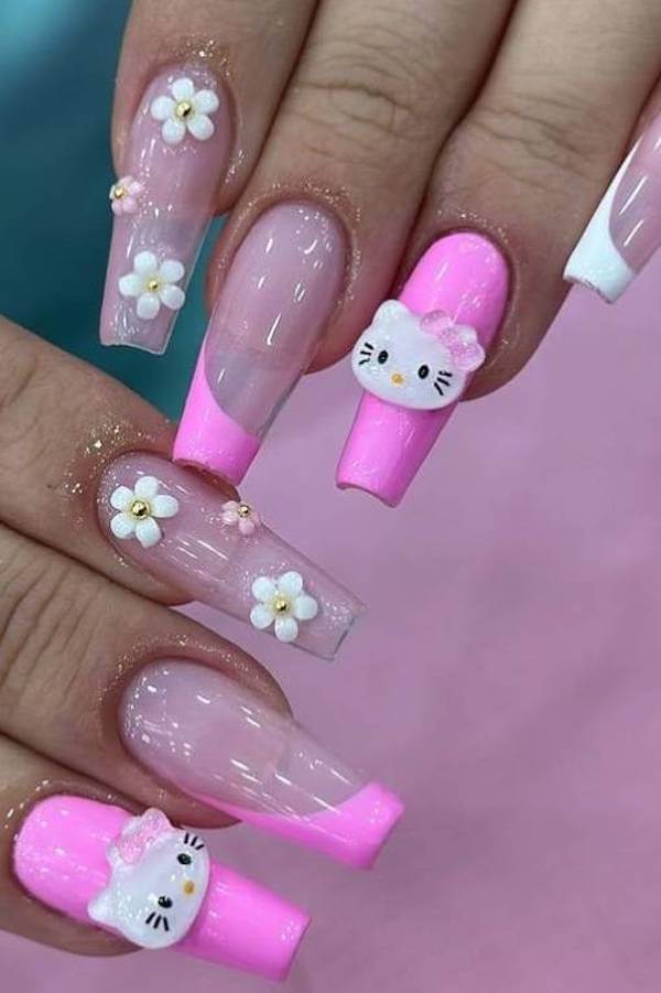 Hello Kitty nails