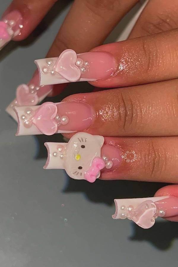 Hello Kitty nails