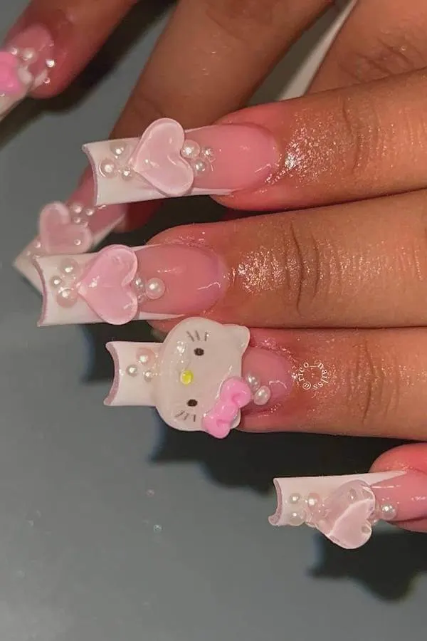 Hello Kitty nails