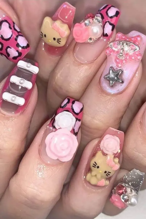 Hello Kitty nails