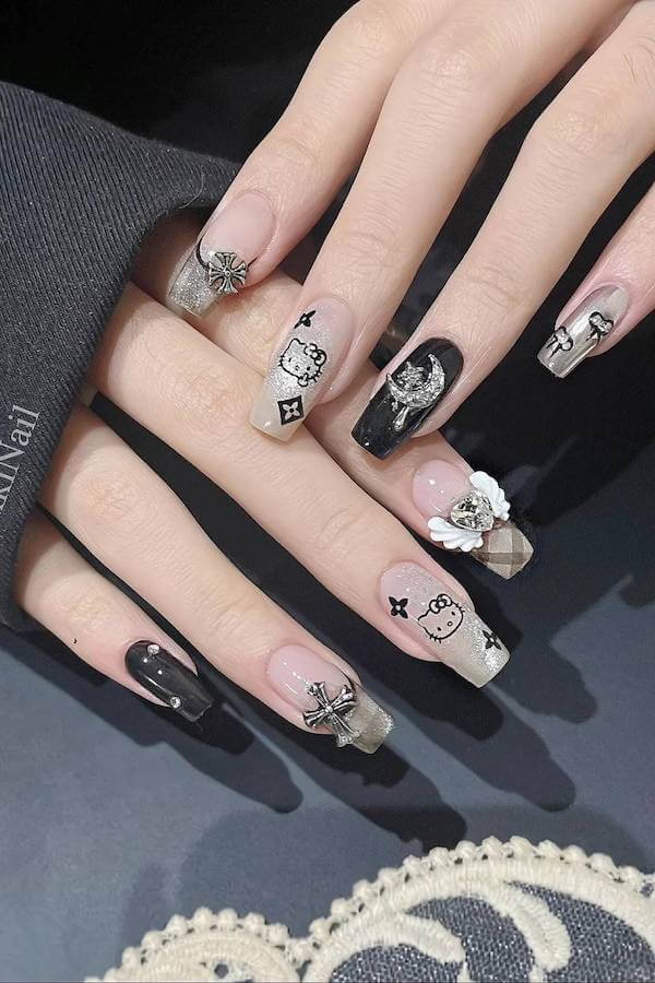 Hello Kitty nails