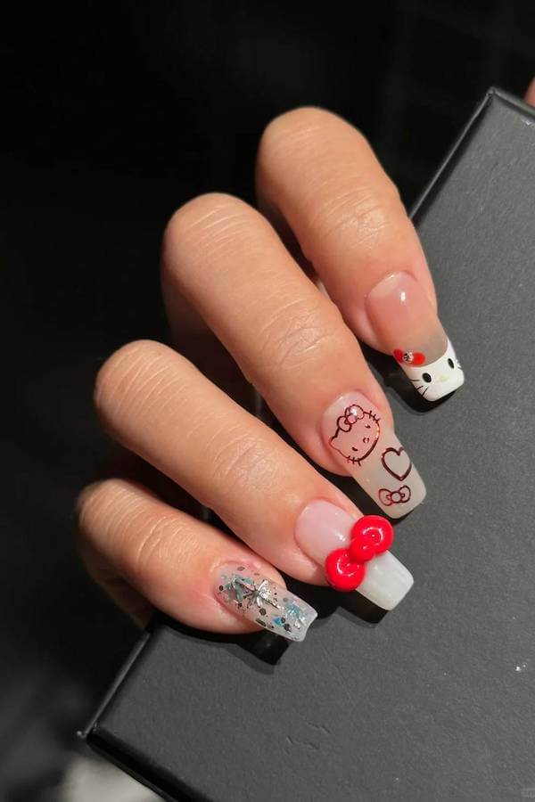 Hello Kitty nails
