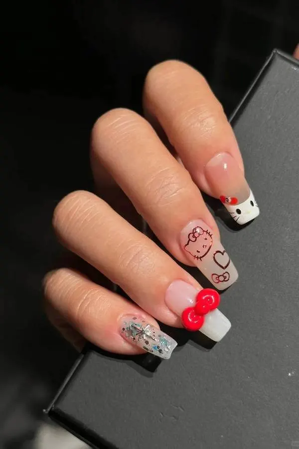 Hello Kitty nails