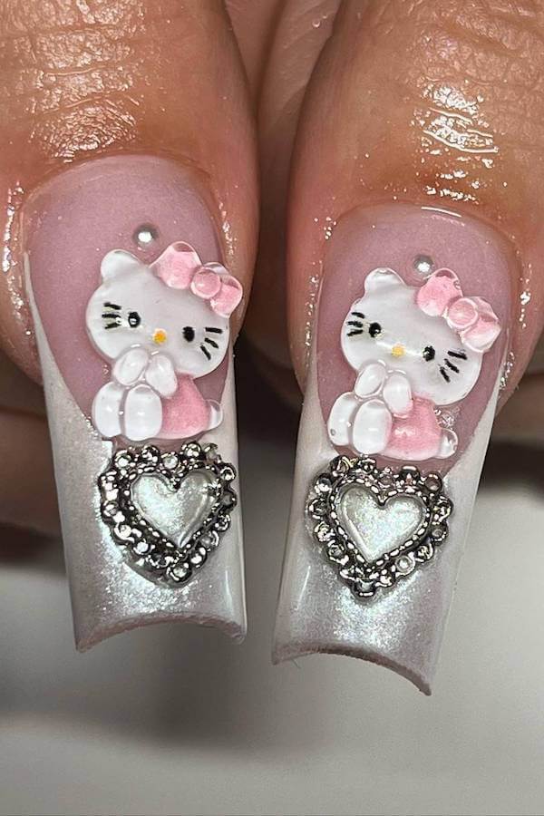 Hello Kitty nails