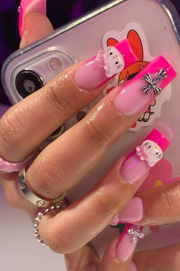Hello Kitty nails