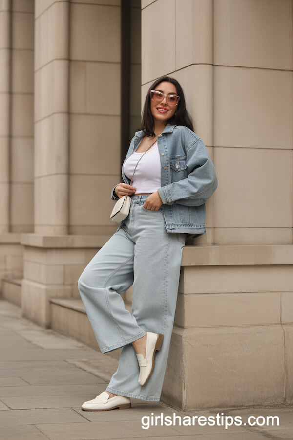 Double Denim Jacket & Tank Combo