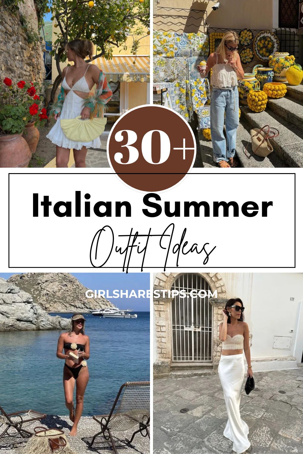 Italian Summer Outfit Ideas for Women Collage