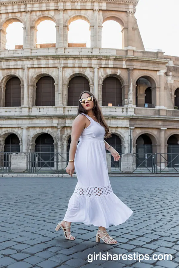 Flowy White Maxi Dress with Cutout Details and Strappy Sandals