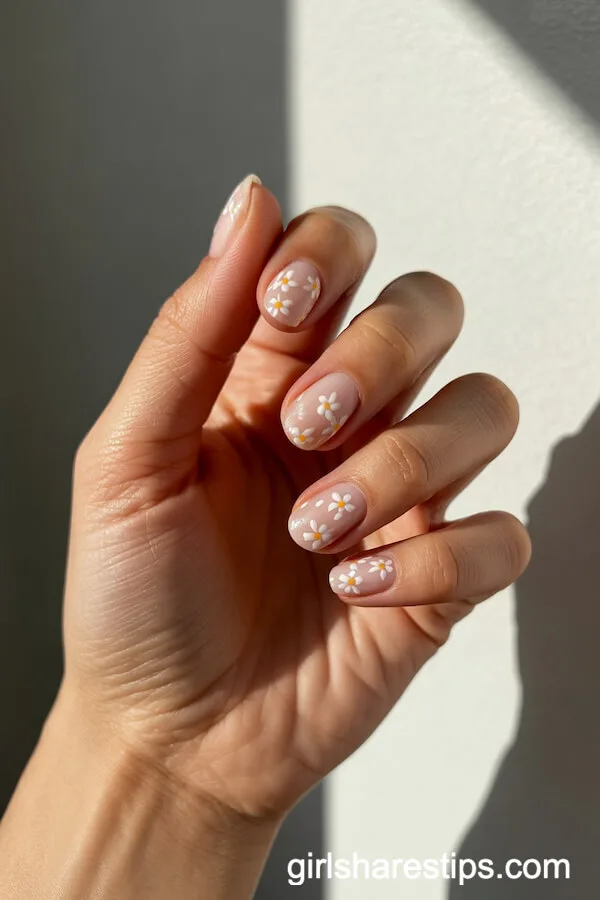 Positano Wildflower Nail Art on Almond Nails