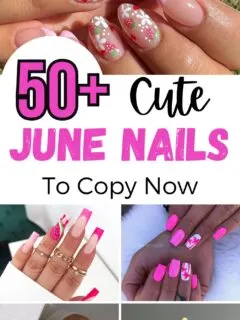 June nails collage