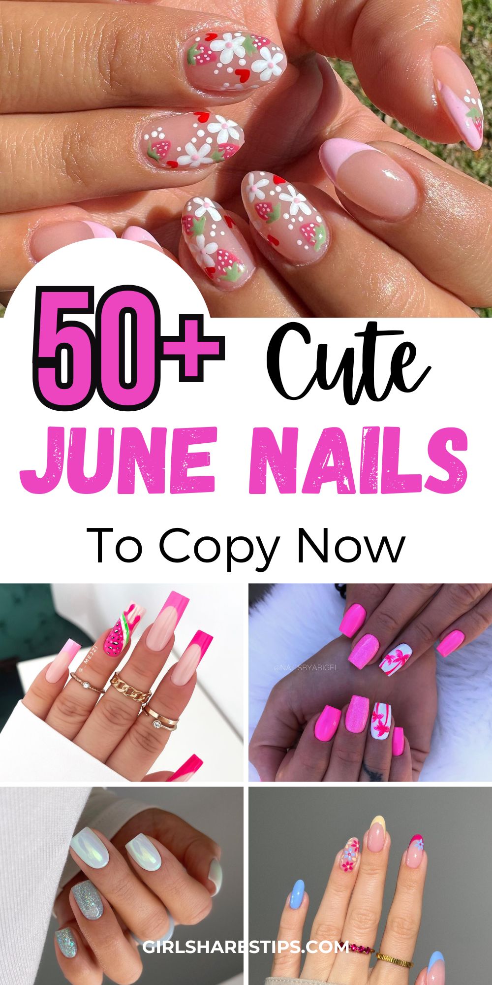 June nails collage