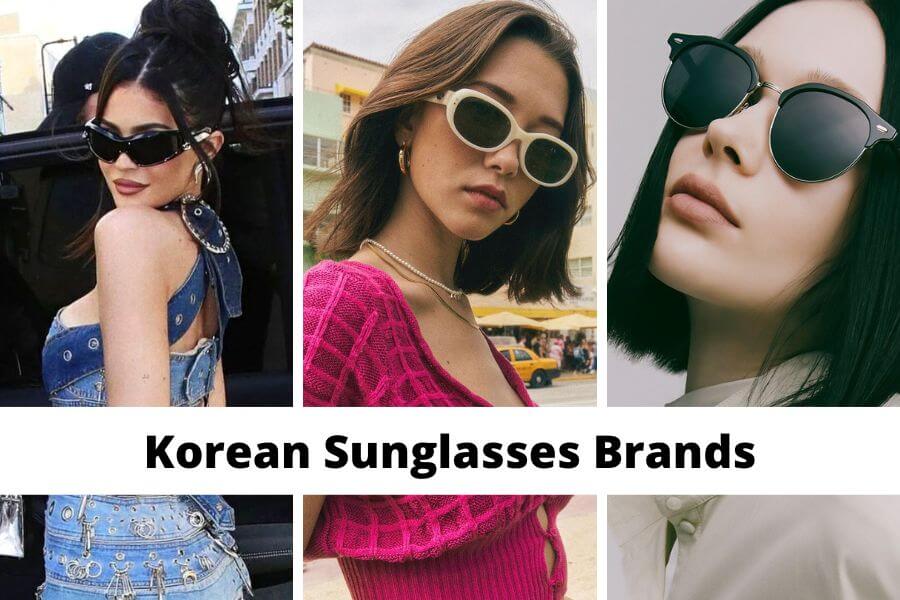collage of Korean sunglasses brands