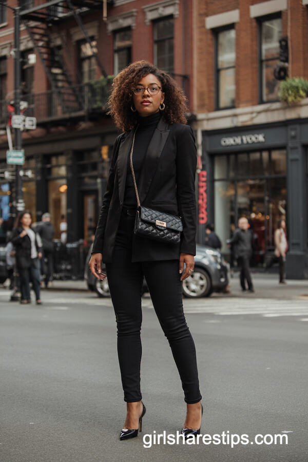 All-Black Tailored Ensemble