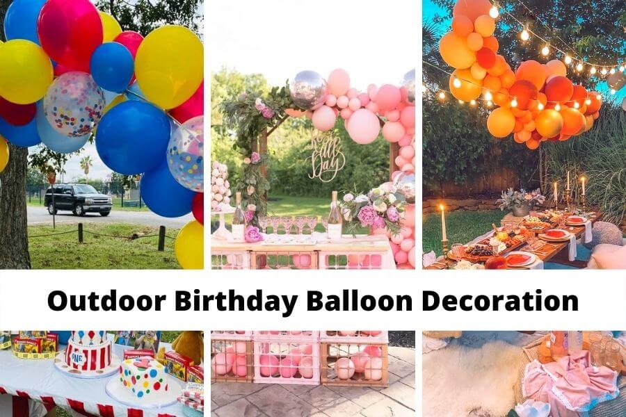 Outdoor Birthday Balloon Decoration
